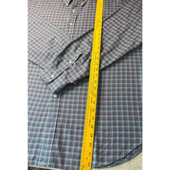 Ralph Lauren Blue Red‎ Checked Classic Fit Button Down XXL - Picture 4 of 6